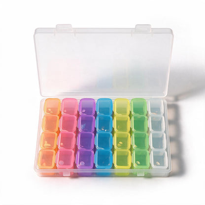 Gem Storage Box – 28 Slots Colorful