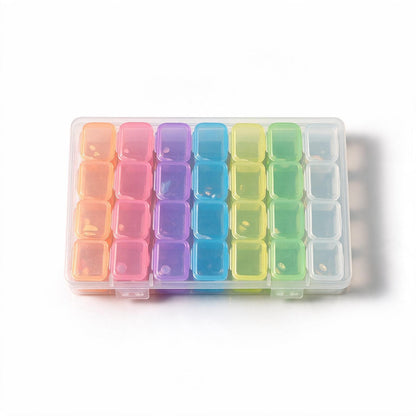 Gem Storage Box – 28 Slots Colorful