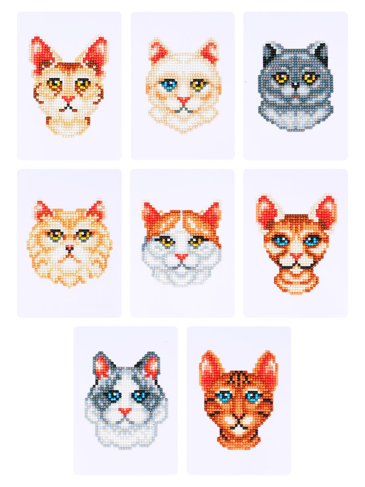 Cat Club diamonds by numbers kit (cat portraits), photo 1