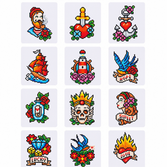 Flash & Ink diamonds by numbers kit (tattoo flash) — photo 1