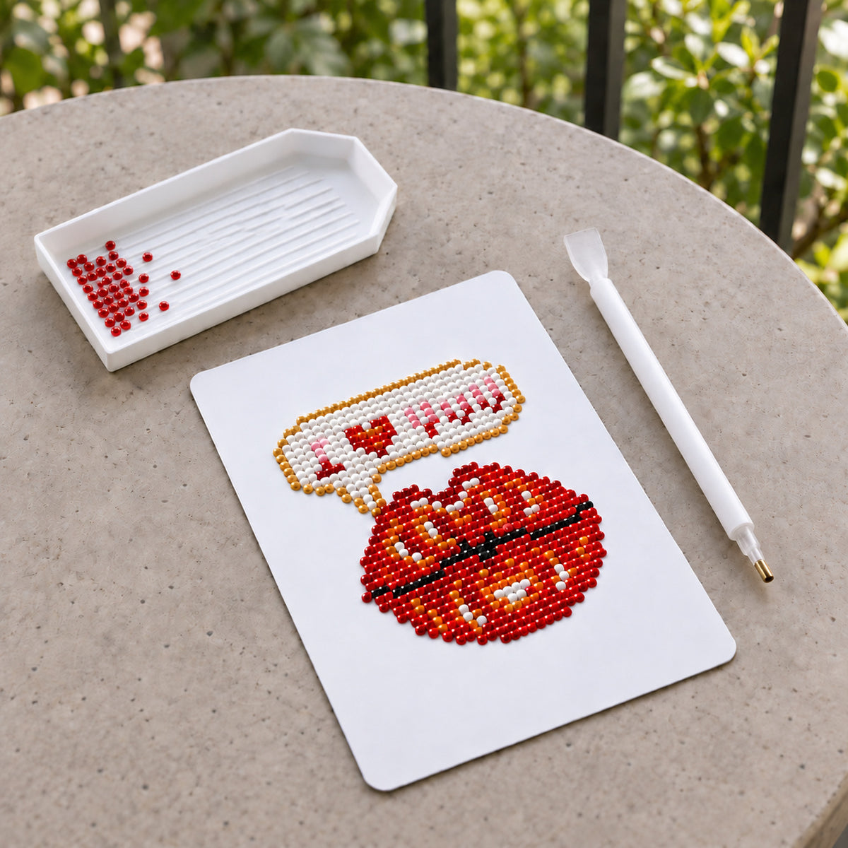 Love Letters diamond painting kit: lips canvas