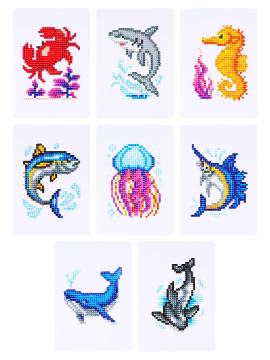 Ocean Deep diamonds by numbers kit (ocean creatures), photo 1