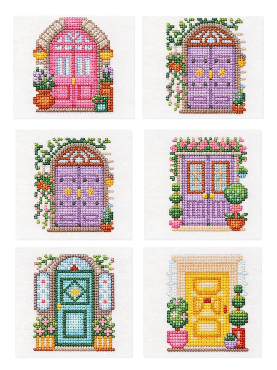 Secret Garden diamonds by numbers kit (cottage garden doors), photo 1