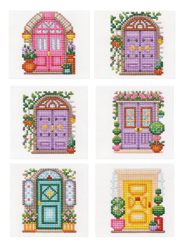 Secret Garden diamonds by numbers kit (cottage garden doors), photo 1